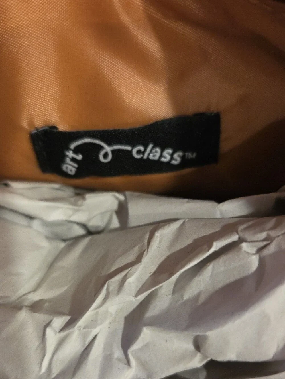 Girls Tan Crescent Crossbody Bag With Gold Stars